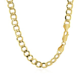 6.2mm 14k Yellow Gold Curb Chain thumbnail 4