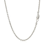 2.2mm 14k White Gold Forsantina Lite Cable Link Chain thumbnail 4