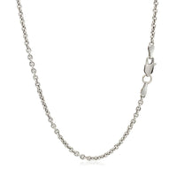 2.2mm 14k White Gold Forsantina Lite Cable Link Chain