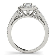 Load image into Gallery viewer, 14k White Gold Diamond Engagement Ring with Teardrop Split Shank (7/8 cttw)