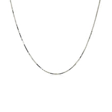 Load image into Gallery viewer, 18k White Gold Box Chain 0.6mm