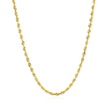 Load image into Gallery viewer, 2.5mm 14k Yellow Gold Solid Diamond Cut Rope Chain