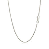 Sterling Silver Rhodium Plated Box Chain 1.3mm thumbnail 4