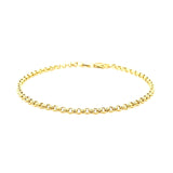 2.3mm 14k Yellow Gold Rolo Bracelet thumbnail 3