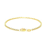 2.3mm 14k Yellow Gold Rolo Bracelet thumbnail 4