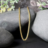 14k Yellow Gold 2.4mm Light Weight Wheat Chain thumbnail 4