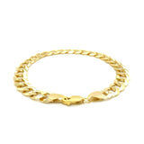 8.2mm 14k Yellow Gold Solid Curb Bracelet thumbnail 3