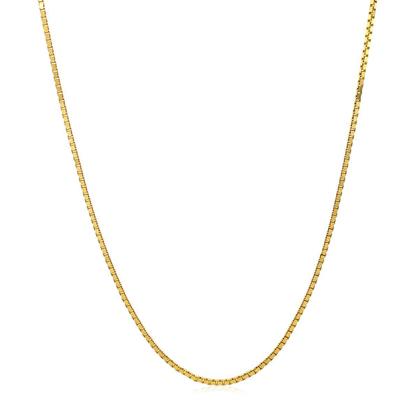 14k Yellow Gold Adjustable Box Chain 1.1mm