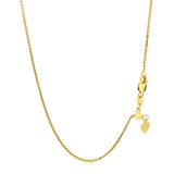 14k Yellow Gold Adjustable Box Chain 1.1mm thumbnail 4