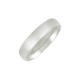 14K white gold 5mm comfort fit wedding band with no stones thumbnail 1