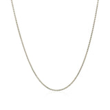 14k White Gold Diamond Cut Round Wheat Chain 1.0mm thumbnail 3