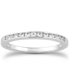 Load image into Gallery viewer, 14k White Gold Channel Set Diamond Wedding Ring Band Set 1/3 Around