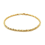 3.0mm 14k Yellow Gold Solid Diamond Cut Rope Bracelet thumbnail 3