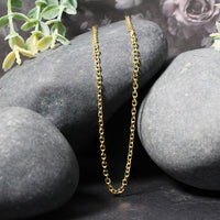 2.3mm 14k Yellow Gold Diamond Cut Cable Link Chain