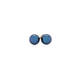 14k Yellow Gold Cultured Black Pearl Stud Earrings (6.0 mm) thumbnail 3