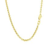 2.3mm 10k Yellow Gold Rolo Chain thumbnail 4