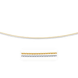 14k Two-Tone Double Strand Cable Pendant Chain 1.1mm thumbnail 2