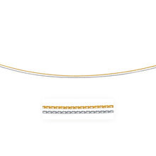 Load image into Gallery viewer, 14k Two-Tone Double Strand Cable Pendant Chain 1.1mm