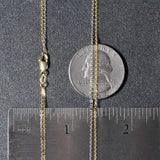 14k Two-Tone Double Strand Cable Pendant Chain 1.1mm thumbnail 6