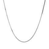 14k White Gold Classic Box Chain 0.8mm thumbnail 3