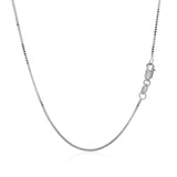 14k White Gold Classic Box Chain 0.8mm thumbnail 4