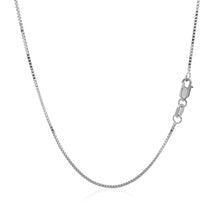 Load image into Gallery viewer, 14k White Gold Classic Box Chain 0.8mm