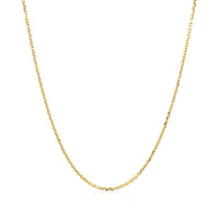 14k Yellow Gold Diamond Cut Cable Link Chain 1.1mm