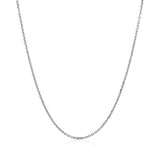 14k White Gold Diamond Cut Cable Link Chain 1.1mm thumbnail 3