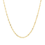 14k Yellow Gold Singapore Chain 1.5mm thumbnail 3