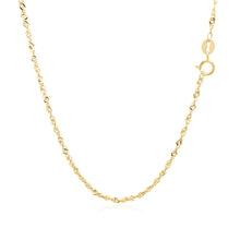 Load image into Gallery viewer, 14k Yellow Gold Singapore Chain 1.5mm