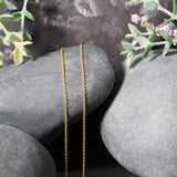 14k Yellow Gold Round Cable Link Chain 1.2mm thumbnail 5
