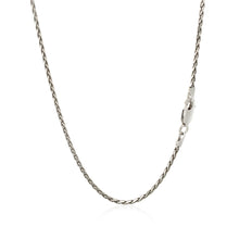 Load image into Gallery viewer, Sterling Silver Rhodium Plated Wheat Chain 1.5mm