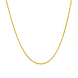 14k Yellow Gold Diamond Cut Round Wheat Chain 1.1mm thumbnail 2