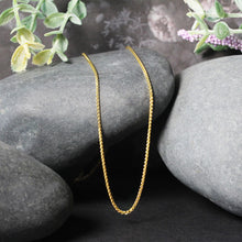 Load image into Gallery viewer, 14k Yellow Gold Diamond Cut Round Wheat Chain 1.1mm
