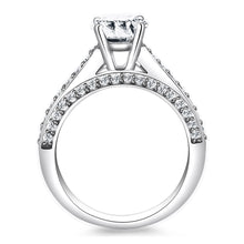 Load image into Gallery viewer, 14k White Gold Pave Diamond Cathedral Engagement Ring