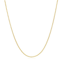 Load image into Gallery viewer, 14k Yellow Gold Bead Chain 1.0mm