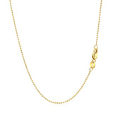 14k Yellow Gold Bead Chain 1.0mm thumbnail 4