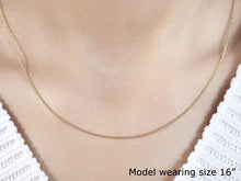 Load image into Gallery viewer, 14k Yellow Gold Bead Chain 1.0mm