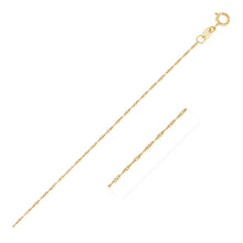 Load image into Gallery viewer, 14k Yellow Gold Singapore Chain 0.6mm