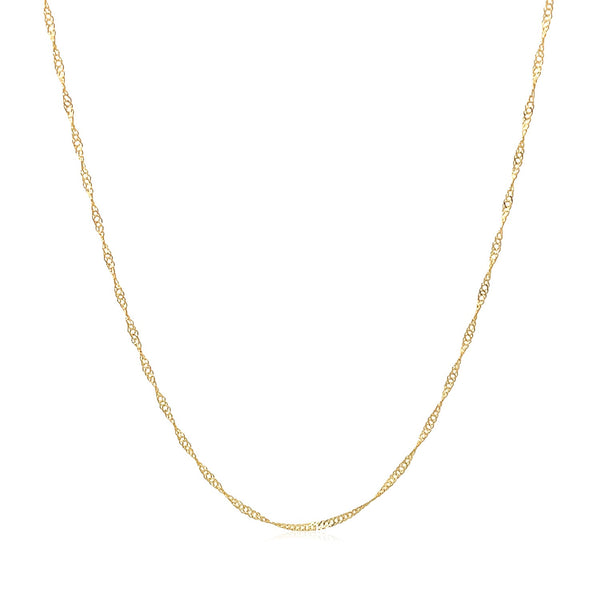 14k Yellow Gold Singapore Chain 0.6mm