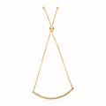 14k Yellow Gold Chain Bar Lariat Style Bracelet