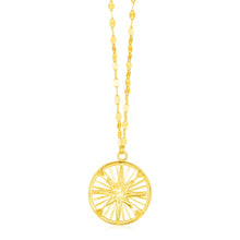 Load image into Gallery viewer, 14k Yellow Gold Necklace with Compass Pendant