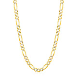 14K yellow gold Figaro chain with pave detailing on wider links thumbnail 1