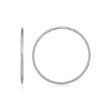 Endless Hoop Style Earrings in 14k White Gold thumbnail 1