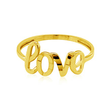 Load image into Gallery viewer, 14k Yellow Gold Ring with Love