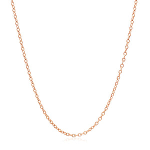 18k Rose Gold Round Oval Link Chain 1.5mm