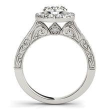 Load image into Gallery viewer, 14k White Gold Round Diamond Engagement Ring with Stylish Shank (1 5/8 cttw)