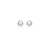14k White Gold Classic Stud Earrings (8.0 mm) thumbnail 1