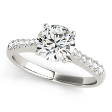 Load image into Gallery viewer, 14k White Gold Round Cut Diamond Engagement Ring  (1 5/8 cttw)