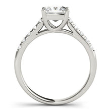 Load image into Gallery viewer, 14k White Gold Trellis Set Princess Cut Diamond Engagement Ring (1 1/4 cttw)